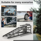 2 Pack Hydraulic Car Ramps 5T 11000lbs Low Profile Car Lift Service Ramps Truck Trailer W1422P195509