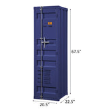 Blue Wardrobe with Full-length Container Lock B062P185731
