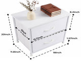 2-Pack  2/4-Drawer Dresser with Metal Frame & Wood Top, Fabric Storage Organizer,White 21208548