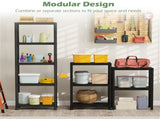 Black 5-Tier Garage Storage Shelf, PP Material 100LBS Per Shelf Tool-Free Assembly 33906260