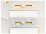 5-Light Bathroom Light Fixtures, Mid Century Modern Gold Bathroom Light Ceiling Light, 3CCT Dimmable W3775P466615