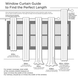 1PC 50x108" Cotton Printed Curtain Panel with Chenille Stripe and Lining B035P341186