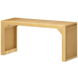 ZNTS 35" Solid Wood Bench Nature for Entryway, Living Room, Kitchen T3210P298180