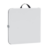 40"L x 20"W Plastic Adjustable Height Fold-in-Half Folding Table, White 68507853