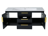 36'' Wall Mounted Bathroom Vanity with Resin Sink, Floating Bathroom Storage Cabinet with 2 Drawers, N710P253035B