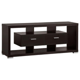 ZNTS Cappuccino 59-inch TV Console with Center Drawer B062P153845