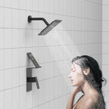 Shower Faucet With Storage Rack 8-inch Rain Shower Head Shower decoration kit with single spray T3177P269146