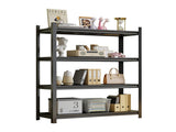 4-Tier Height-Adjustable Metal Storage Rack, Vertical Organizer, 63" H 45.27" W 17.7" D, Black, 59503642