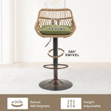 COOLMORE Modern Swivel Bar Stools Set of 2 Adjustable Counter Height Chairs with Footrest for W39594822
