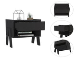 DEPOT E-SHOP Caladium Nightstand, One Drawer, One Open Shelf, Black B097132934