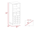 Black Wengue 12-Bottle 2-Drawer 1-Shelf Bar Cabinet B06280194