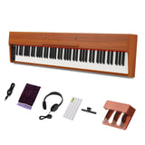 ZNTS GPP-107 88 Key Full Size Semi-Weighted Standard Keyboards Wooden Digital Piano With MIDI Bluetooth, 81556157