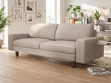 Modern Loveseat, 2Seat Polyester Fabric Couch with Tapered Wood Legs, Removable Cushion, Small B2735P610770