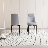 A set of 2 dining chair, modern style chair made of high-quality PU Leather fabric with thick soft W2189140246