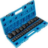Impact Socket Set 1/2 Inches 26 Piece Impact Sockets, Shallow Socket, 6-Point Sockets, Rugged W3280P326653
