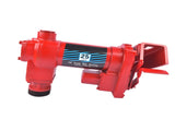 Red High Flow Fuel Transfer Pump 12V 25GPM with Auto Nozzle Heavy Duty Cast Iron 86990496