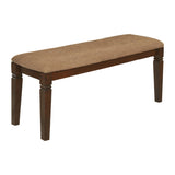 Transitional Style Dining Furniture 1pc Bench Wooden Frame Espresso Finish Fabric Upholstered Seat B011131719
