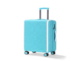 28 Inch Luggage with Spinner Wheels, PU Leather Suitcases for Women with TSA Lock, ice blue T5391P495964