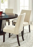 ZNTS Classic Contemporary Ivory Fabric Set of 2 Chairs Only Kitchen Dining Room Furniture Espresso Solid B01158420