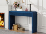 TREXM Rustic Console Table with 3 Fluted Drawers - Solid Wood Veneer Entryway Table Featuring N715P290573M