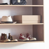 Devi Oak Wall Mounted Wood Closet System B040P311958