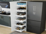 Tall Slim Pantry Storage Cabinet, Freestanding Single-Door Kitchen Cupboard with 6 Pull-Out Drawers, W331P478441