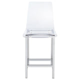 Clear and Chrome Counter Height Stools B062P153519