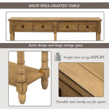 Console Table Sofa Table Easy Assembly with Two Storage Drawers and Bottom Shelf for Living Room, 04824171
