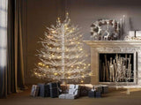4FT Pre-lit Aspen Fir Artificial Christmas Tree, Hinged Xmas Tree 280 Snow Flocked Branch Tips, 230 61328301