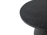 22x22x25.5" Black Round Side Table with Pedestal Base W2078P203271