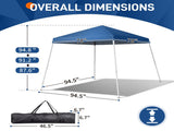 2.4 x 2.4m Portable Home Use Waterproof Folding Tent Blue 15855480