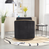 COOLMORE Corduroy Barrel Chair, Comfortable Accent Sofa Chair for Living Room, 360 Degree W395P220274
