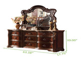 Traditional style Dresser made with wood in Dark Walnut 808857794925