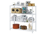 4-Layer Adjustable Shelf Iron Household Shelf without Wheels 35.43*13.78*55.12in White 74218633