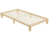 Twin Basic Bed Frame Pine Wood Painted Surface Bed Single Bed 74.41*37.99*12in Wood 87319993