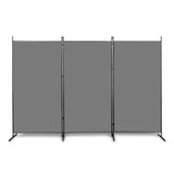 ZNTS FCH 6FT Trifold 160g Polyester Cloth Plastic Foot Carbon Steel Frame Foldable Screen Gray 23785292