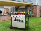 4-Burner Propane Gas BBQ Grill, 34200BTU Output With Wire Enamel Cooking Grids For Outdoor Barbecue, W2938P208373