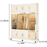 Portable Wardrobe Closet Storage Organizer for Clothes,Clothes Dresser,12 Magnetic Doors-12 Cubes & 35237232