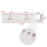 15mm E0 particleboard linen two draw three holes with lock salon cabinet white 85364125