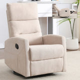 ZNTS Manual Recliner Chair with Rocker and Swivel in Fabric for Living Room, Beige W1803P252280