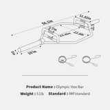 Olympic Hex 1000Lbs Weight Capacity, Trap 56" Chrome Finish Hex Weight Lifting Deadlift T3060P511652