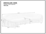 92.13 Inch Modern Design Curved Shaped Sofa Couch for Living Room,Upholstered Fabric 4-Seat Sofa No W2582P231488