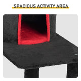 42" Gothic Cat Tree, Halloween Cat Tower Cat Tree with Spacious Cat Condo, Brach Shaped Scratching 66263923