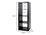 4 Cube Vertical Storage Organizer, Solid Black 92450174