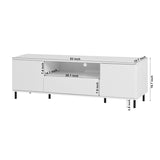 High Gloss Panel Modern TV Console, TV Stand, Entertainment Center with Storage Shelves,TV Cabinet W409P195094