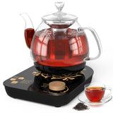 Compact Tea Maker Electric Glass KettleDual Methods of Steaming and Brewing with Temperature and 83847908