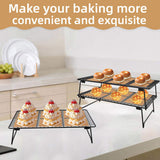 3-Tier Stackable Wire Cooling Rack Set Non-stick, ideal for cooling cookies, pizza, cakes, baking 25443818