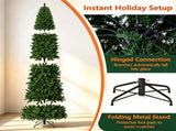 9 FT Pencil Artificial Christmas Tree Pre-Lit 550 LED Lights, 9 Lighting Modes 2 Colors, PE PVC 48121167