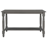 6-Piece Counter Height Dining Table Set Table with Shelf 4 Chairs and Bench for Dining Room 22708368