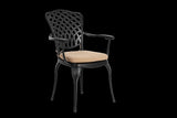3 Piece Patio Bistro Set Cast Aluminum Bistro Table and Chairs Set of 2 with Umbrella Hole,All W640P251289